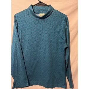 LL Bean Ladies Long Sleeve‎ Turtleneck Top Size Med